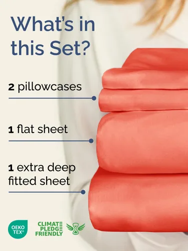 Vista 84 de Extra Deep Twin XL Sheet Set - 3 Piece College Dorm Room - White 01-Blanco