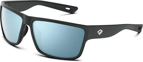 Vista 11 de TOREGE Gafas de sol deportivas polarizadas para hombres y mujeres, para ciclismo, correr, golf, pesca, gafas de sol TR26 Marco negro y lente nocturna
