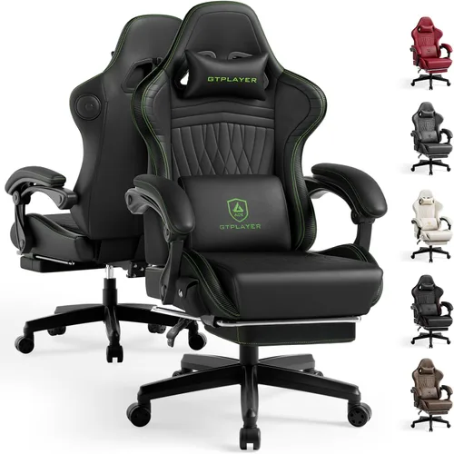 Vista 9 de GTPLAYER ACE-PRO Sillas Gaming Musicales – Altavoces Integrados, Soporte de App y Control Bluetooth, Sillas de Juegos de Computadora con Reposapiés