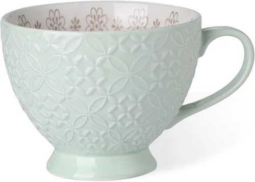 Vista 4 de SIGNATURE HOUSEWARES Juego de 4 tazas con patas surtidas de 14 onzas, PP13 multicolor