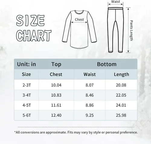 Vista 6 de American Trends Boys Thermal Underwear Set Toddler Long Johns Set Fleece Lined Base Layer Winter Thermals Sets for Kids