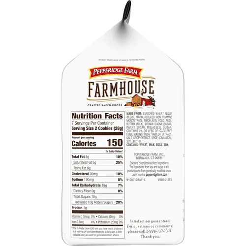 Vista 7 de Pepperidge Farm Galletas Farmhouse Thin & Crispy Butter Crisp, bolsa de 6.9 oz