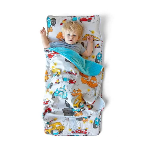 Vista 15 de JumpOff Jo Tapete para siesta para niños, acogedor tapete de descanso para niños con almohada extraíble y manta ultrasuave para preescolar