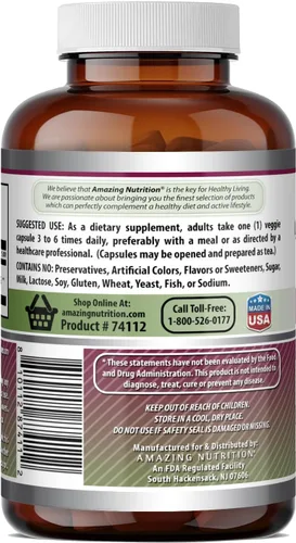Vista 4 de Amazing Formulas Suplemento de equinácea 400 mg por porción 240 cápsulas vegetales Sin OMG Sin gluten Fabricado en Estados Unidos