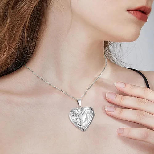 Vista 7 de Yimeraire - Collar con foto, dije personalizado con foto para hombres, para el Día del Padre, colgante medallón con recuerdo, para mujeres, collar