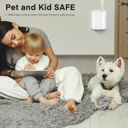 Vista 7 de Difusor inteligente sin agua, difusor de aroma con tecnología inteligente de aire frío, capacidad de 13.5 fl oz y cobertura de 1500 pies cuadrados