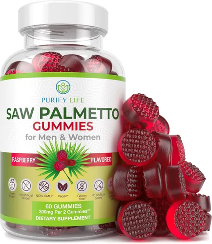 Vista 4 de Purify Life Paquete de gomitas de complejo de hongos y palma enana americana, apoyo inmunológico, suplementos de próstata de palma enana americana