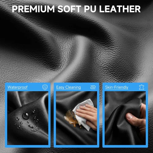Vista 7 de COMHOMA Silla de oficina grande y alta, silla de juegos de cuero con reposapiés, silla de oficina ergonómica ejecutiva con soporte lumbar de resorte