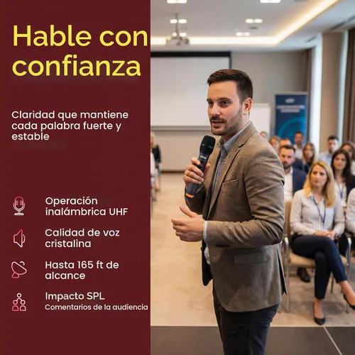 Vista 4 de Pyle Micrófonos inalámbricos, micrófonos duales UHF profesionales para karaoke, sistema de micrófono dinámico inalámbrico con receptor recargable