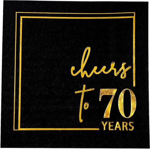 Vista 10 de Servilletas de cóctel para celebrar años - paquete de 50 - servilletas de cumpleaños desechables de 3 capas de 5x5 pulgadas, servilletas de papel