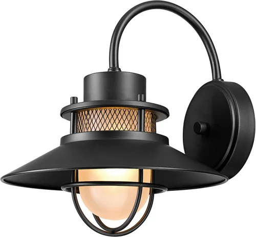 Vista 9 de Globe Electric 44264 Bolton 1 lámpara de pared con 1 luz para exterior o interior, color negro mate, 44388