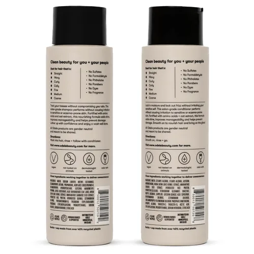 Vista 7 de Odele Juego de champú y acondicionador ultra sensible sin sulfato para una limpieza extra suave y todo tipo de cabello, 13 onzas líquidas cada uno