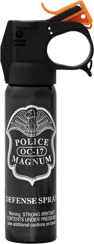 Vista 12 de Police Magnum Gran spray de pimienta para defensa personal – Táctica máxima fuerza seguridad y protección – Bote de fuego portátil negro – Fabricado