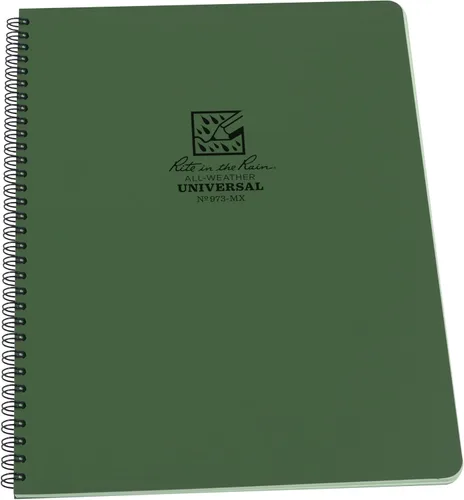 Vista 13 de Cuaderno con espiral lateral Rite in the rain all-weather, 8 1/2" x 11", patrón universal (N.° 373-MX), Negro