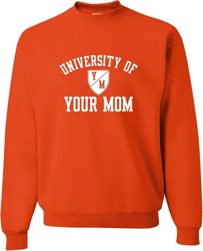 Vista 23 de Go All Out University of Your Mom - Sudadera con cuello redondo para hombre
