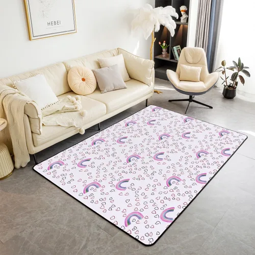 Vista 11 de jejeloiu Cute Mushroom Decor Rugs for Living Room Bedroom for Kids Boys Girls Area Rug 3x5 Botanical Plants Decorative Carpet Cartoon Mushrooms