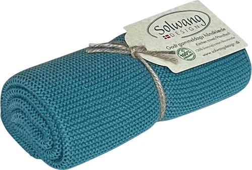 Vista 52 de Solwang 100% algodón orgánico certificado fabricado en la India Toalla de cocina/mano de diseño danés (verde ártico orgánico)