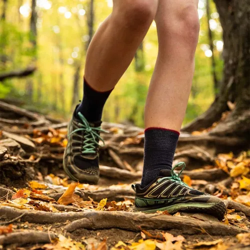 Vista 6 de USA Made - Micro Cushion Crew Socks - Hiking Socks - Merino Wool - Mountain Heritage S35 Micro + Cojín Patriot