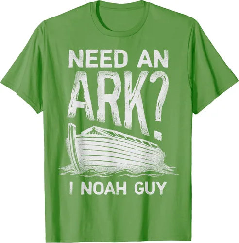 Vista 17 de Need an Ark I Noah Guy Funny Christian Men Women Pun Humour T-Shirt Negro