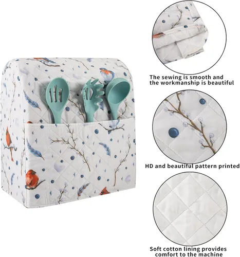 Vista 3 de Funda para batidora de cocina Kitchen Aid compatible con batidoras de 6 a 8 cuartos de galón Kitchen Aid/Hamilton de pie/cabeza inclinable