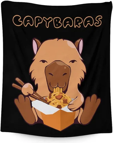 Vista 9 de Capybara - Manta de regalo de 30 x 40 pulgadas, manta de franela de felpa suave y cálida para sofá, cama y sofá