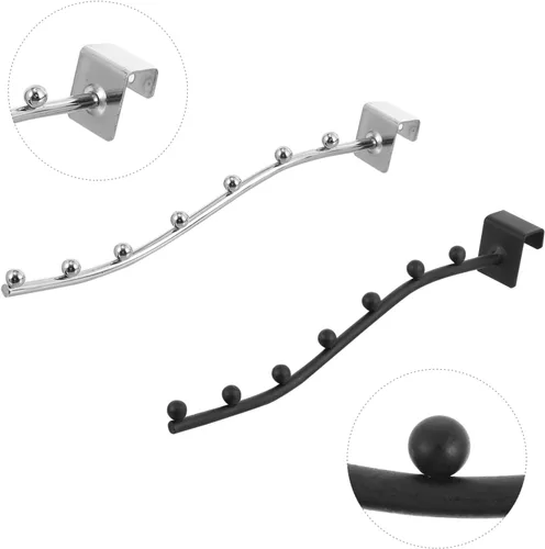 Vista 8 de Zerodeko 2 ganchos de ropa de acero inoxidable para tienda de ropa, perchero para perchero, ganchos para tienda de ropa, colgador de ropa, perchero