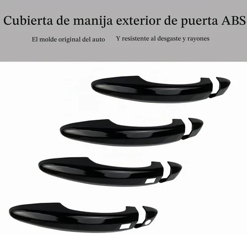 Vista 2 de Fundas de manija de puerta para Nissan Sentra 2020-2022, Altima 2019-2022 y Rogue 2021-2022 (negro)