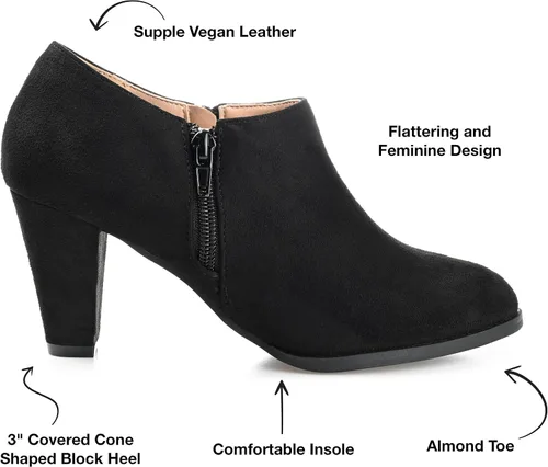 Vista 2 de Journee Collection Botines de tobillo de corte bajo con suela cómoda para mujer