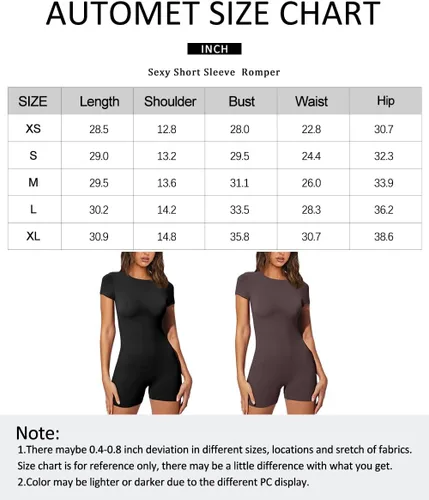Vista 7 de AUTOMET Enterizo de una pieza para mujer, para entrenamiento, yoga, cuello redondo, manga corta
