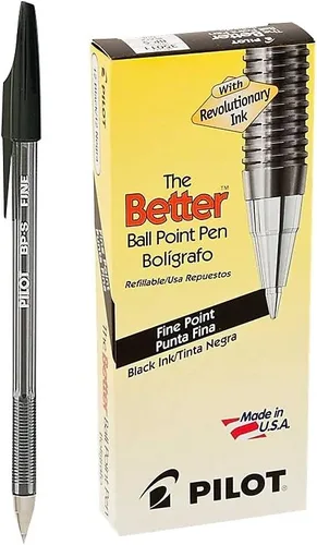 Vista 2 de Pilot, la mejor pluma, punta fina, tinta negra, pluma única (35010), Negro