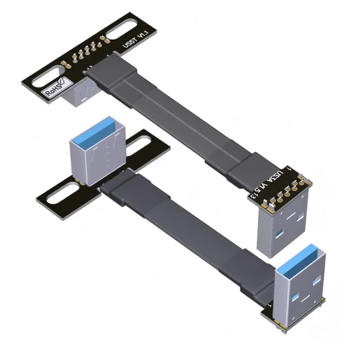 Vista 13 de ADT-Link - Cable de extensión USB 3.0 tipo A macho a USB A hembra, 90 FPV, delgado, plano, suave, flexible, FPC (3.9 in, S2A-S4B)