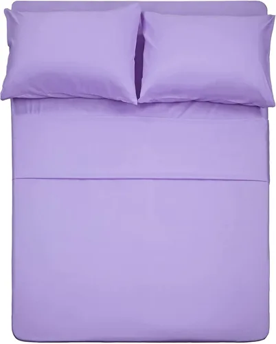 Vista 11 de Juego de sábanas de diseño estampado clásico - Juegos de sábanas con bolsillo profundo ultra suave y transpirable., Microfibra, Celeste (Baby Blue)