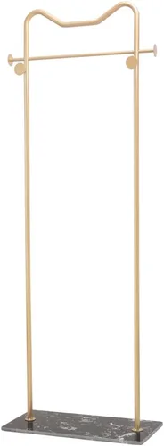Vista 6 de Perchero de metal con base de mármol, soporte para colgar ropa para dormitorio, perchero de pie, perchero resistente, perchero independiente, dorado