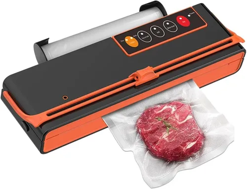 Vista 5 de Máquina selladora al vacío, Máquina selladora al vacío de alimentos,Envasador de desgasificador para productos con cortador,Embalaje de aire