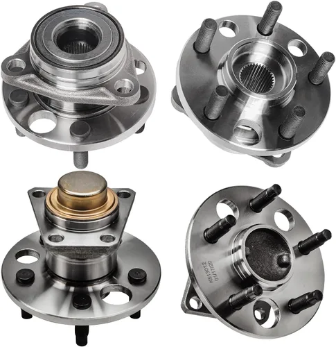 Vista 118 de Detroit Axle - Kit de suspensión delantera 4WD para Nissan Frontier Pathfinder Xterra, 2 cubos de rodamientos de ruedas, 2 brazos de control
