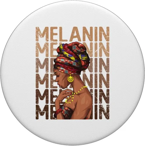 Vista 3 de Black Strong Women Afro Love Melanin African American PopSockets Adhesive PopGrip