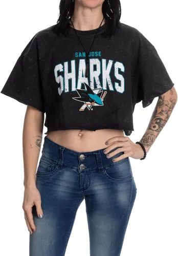 Vista 5 de Calhoun NHL Surf & Skate Camiseta de mujer de corte amplio con hombros caídos y lavado ácido