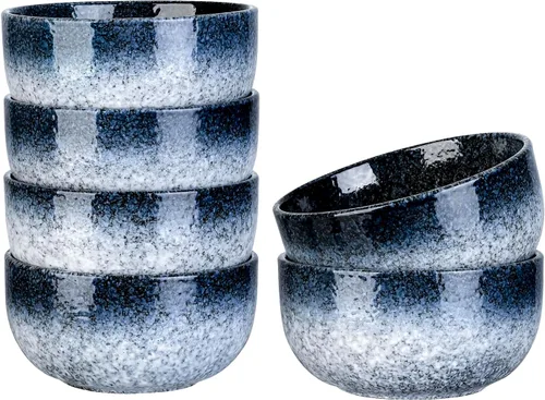 Vista 8 de S&Q'S CERAMICS Cuencos pequeños de cerámica para cocina, juego de 6, cuencos de helado de 9 onzas, cuencos pequeños para servir sopa, salsa