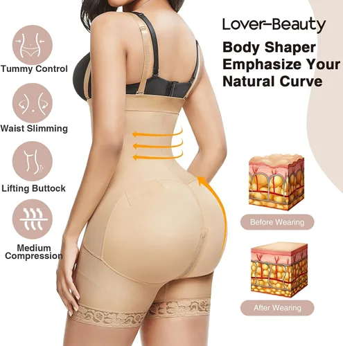 Vista 2 de Fajas moldeadoras con control de abdomen, fajas moldeadoras y levantamiento de glúteos, body BBL