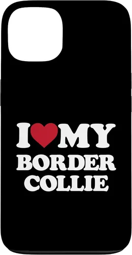 Vista 7 de iPhone 16 I Love My Border Collie - I Heart My Border Collie Case
