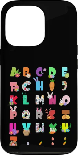 Vista 10 de Cute Alphabet Funny Easter Day ABC Letters Egg Rabbit Case for iPhone 17