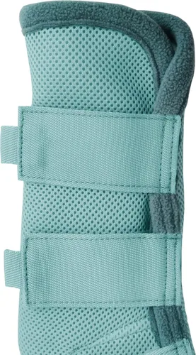 Vista 2 de LEAFOREST Juego de 4 botas para mosca de caballo, protección antideslizante para piernas para burro mini pony, botas de malla transpirable para Azul