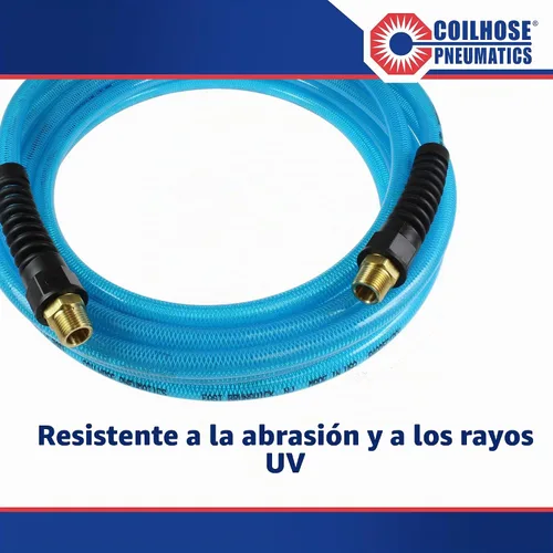 Vista 3 de Coilhose Pneumatics PFE40254T Flexeel Manguera de aire reforzada de poliuretano, diámetro interno de 0.25 pulgadas, longitud de 25 pies con (2)