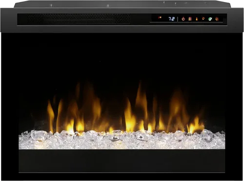 Vista 4 de Dimplex Caja de fuego eléctrica empotrada Multi-Fire XHD de 23 pulgadas con lecho de brasas de acrílico - Negro, XHD23G