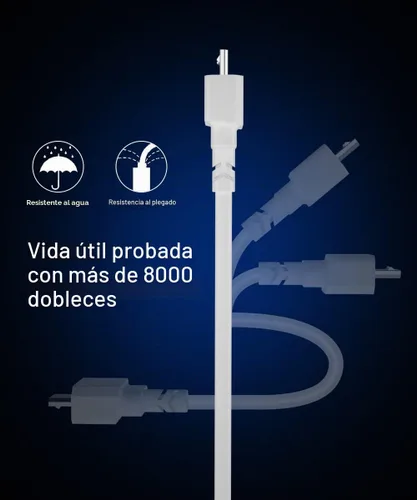 Vista 2 de Itramax Blink Mini cable cargador de 15 pies con adaptador de pared, micro Blanco