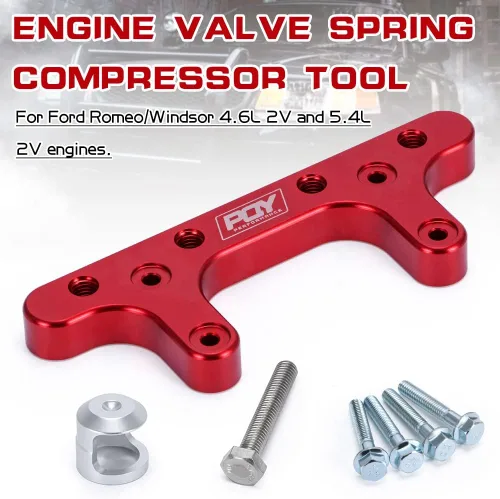 Vista 7 de Herramienta de compresor de resorte de válvula de motor compatible con Ford Mustang GT F150 4.6L 5.4L 2V Romeo Windsor Lincoln Mercury Red