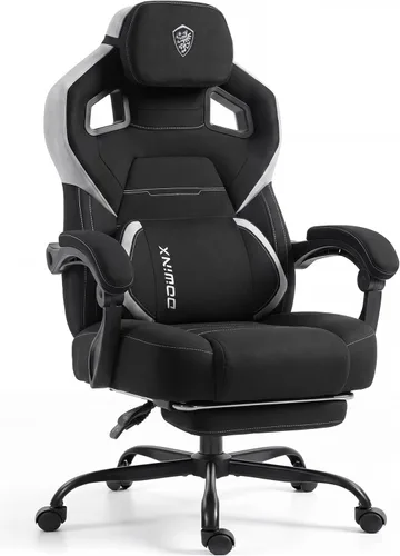Vista 15 de Dowinx Big and Tall Gaming Chair with Footrest, Black