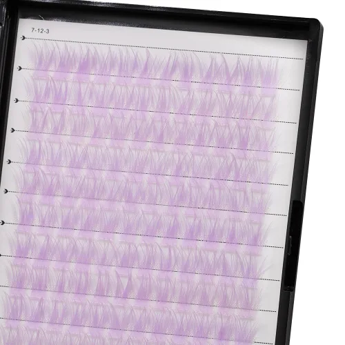 Vista 34 de Pestañas postizas de tallo ancho con varias pestañas falsas de colores D Curl de 10 a 20 mm para elegir, pestañas postizas profesionales