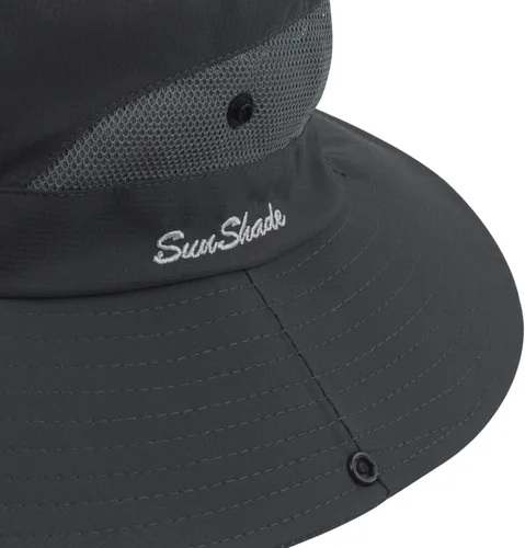 Vista 4 de Muryobao - Gorro de pesca para mujer, protección UV, plegable, con borde ancho
