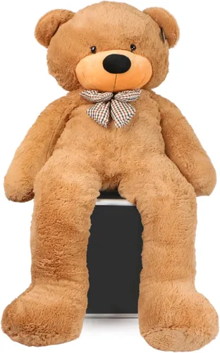 Vista 7 de Joyfay Oso de peluche gigante de 63 pulgadas, color marrón claro, enorme 5.25 pies, oso de peluche, regalo grande de San Valentín